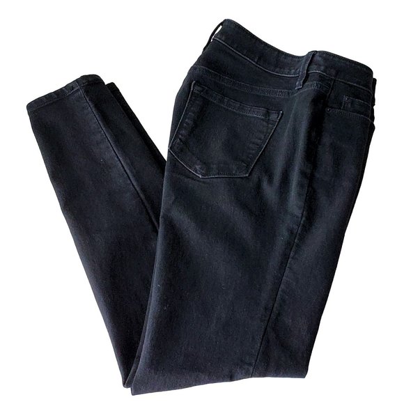 LOFT Modern Skinny Jeans Black Low-Rise 5 Pocket Design Stretch Sz 4 - Picture 3 of 4